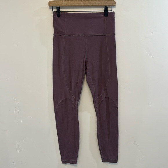 ATHLETA rise up rib 7/8 tight light purple legging - Picture 2 of 10